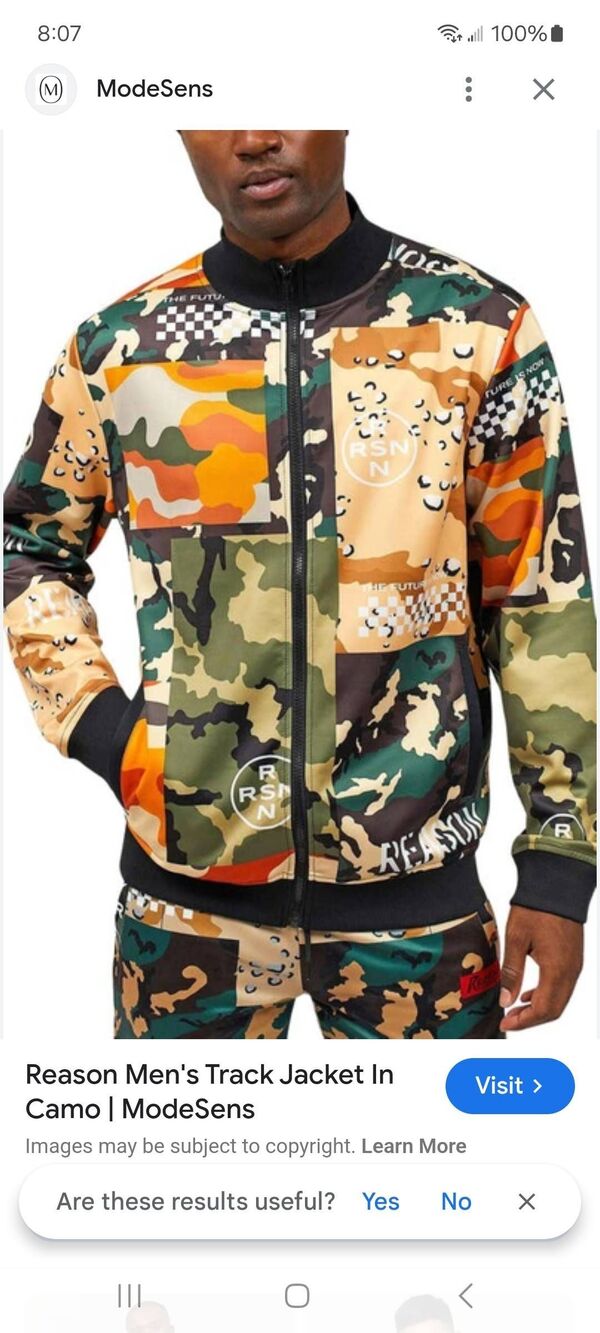 New Large Reason Camo Full Zip Lightweight Jacket Streetwear Urban Wear NWT